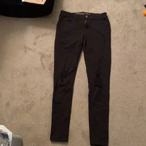 American Eagle Black Ripped Jeans